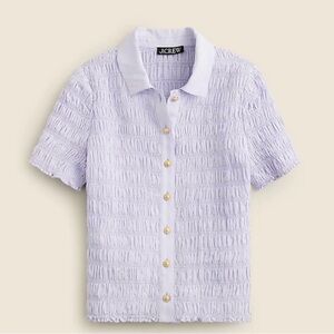 J. Crew Smocked button up shirt